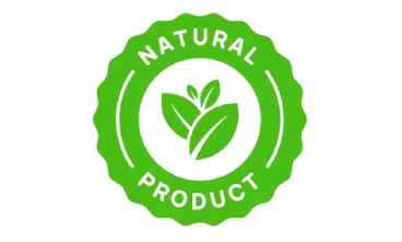 100 percent natural plant based formula badge for dietary supplement